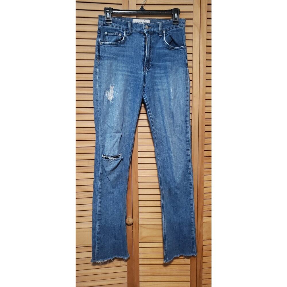 Reformation Liza High Straight Jeans Size 27 Cut LY191